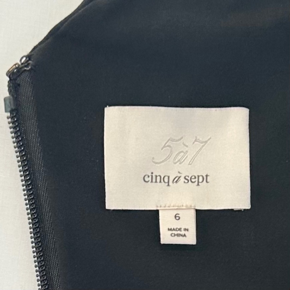 Cinq à Sept Alora One Shoulder Ruched Bodycon Dress Black Womens Size 6 - Picture 6 of 8